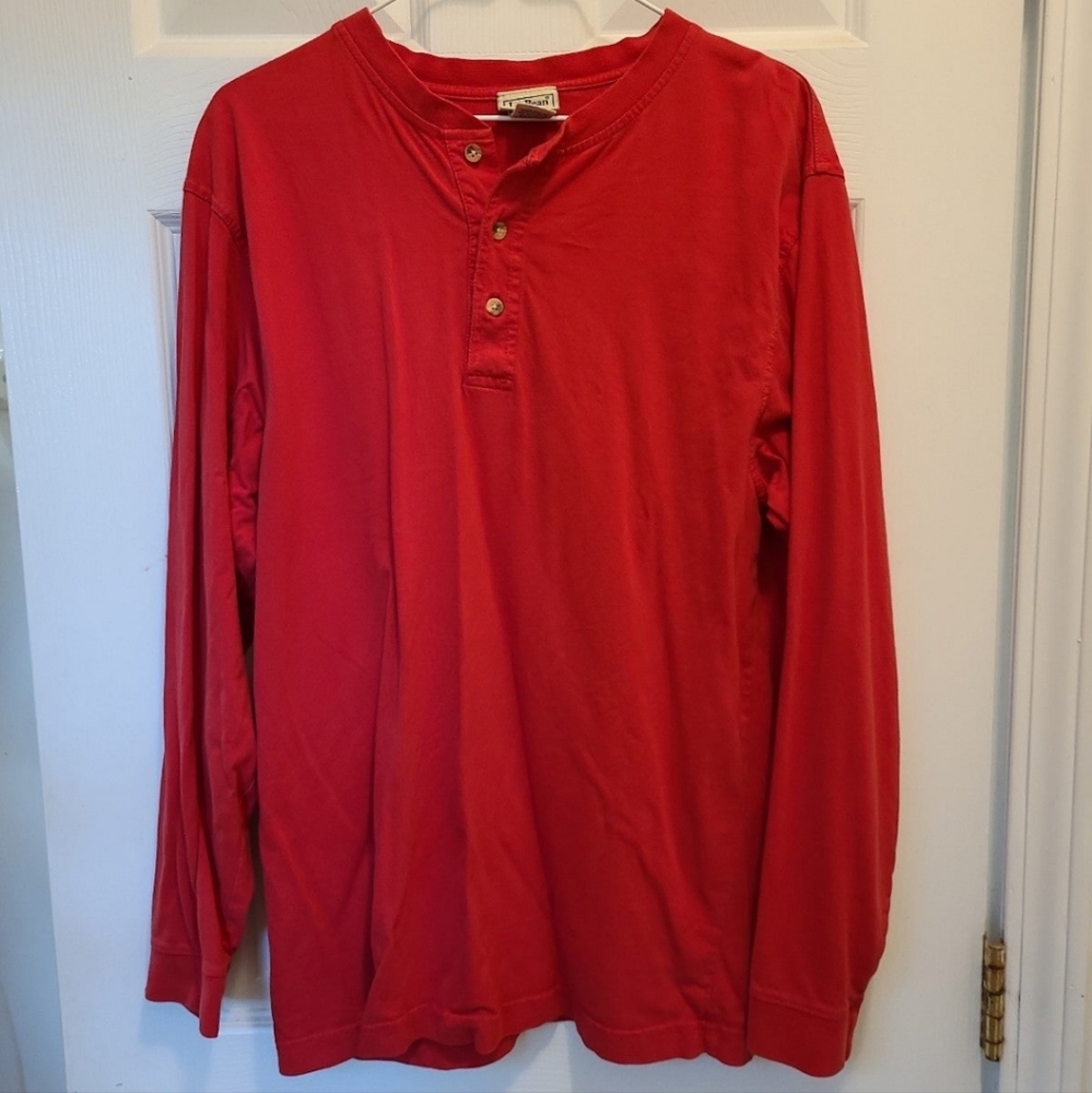 Red L.L. Bean long sleeve